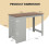 Costway Kitchen Counter Height Table Rectangular Pub Dining Table with Storage 2