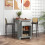 Costway Kitchen Counter Height Table Rectangular Pub Dining Table with Storage 5