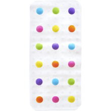 Dandy Dots Non Slip Baby Bath Mat Colourful Bubble Bath Mat & Shower Mat Safety Kids Bath Mat Plastic Bath Mat with Skid Resistant Suction Cups,