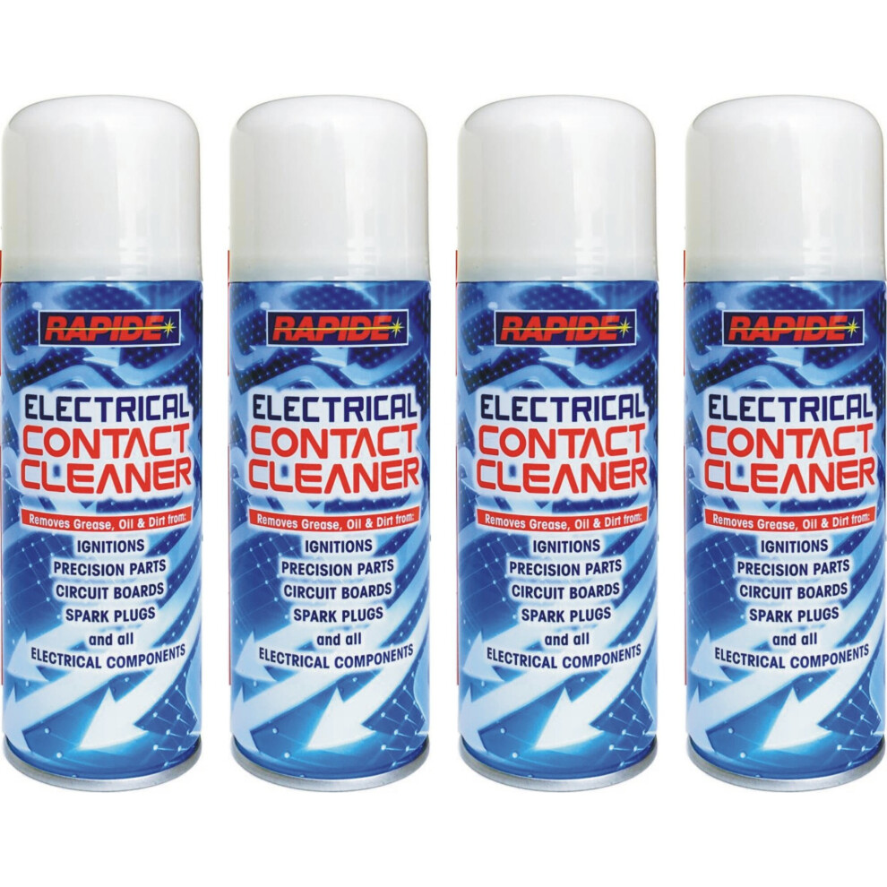 Rapide 4 X 200Ml Electrical Contact Cleaner Dirt Switch Circuit Amp Guitar