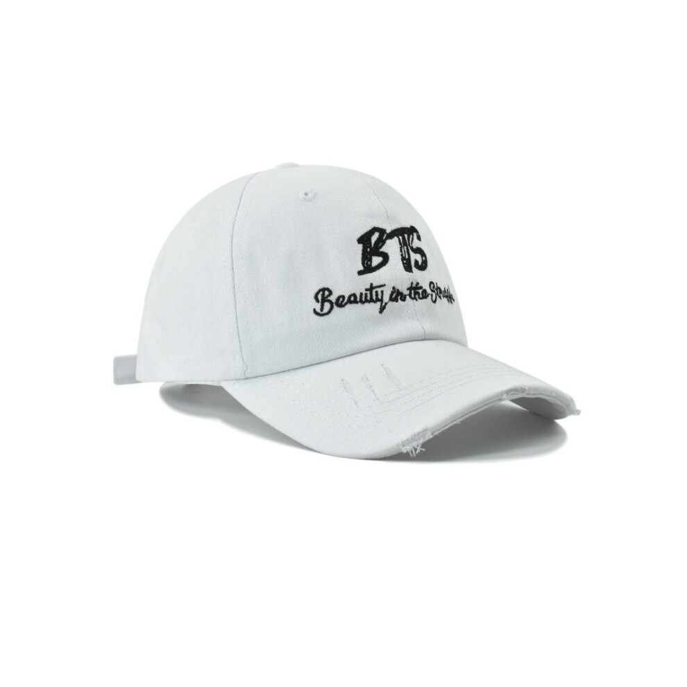 (White) Kpop Bts Baseball Caps Street Hat Men Women Fashion Outdoor Gifts Fans Summer