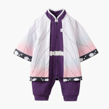 (Shinobu, 66cm) Demon Slayer Baby Jumpsuit Newborn Cosplay Romper Boys Girl Anime Clothes  Kids
