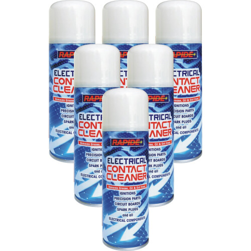 Rapide 6 x 200ML ELECTRICAL CONTACT CLEANER DIRT SWITCH CIRCUIT AMP GUITAR