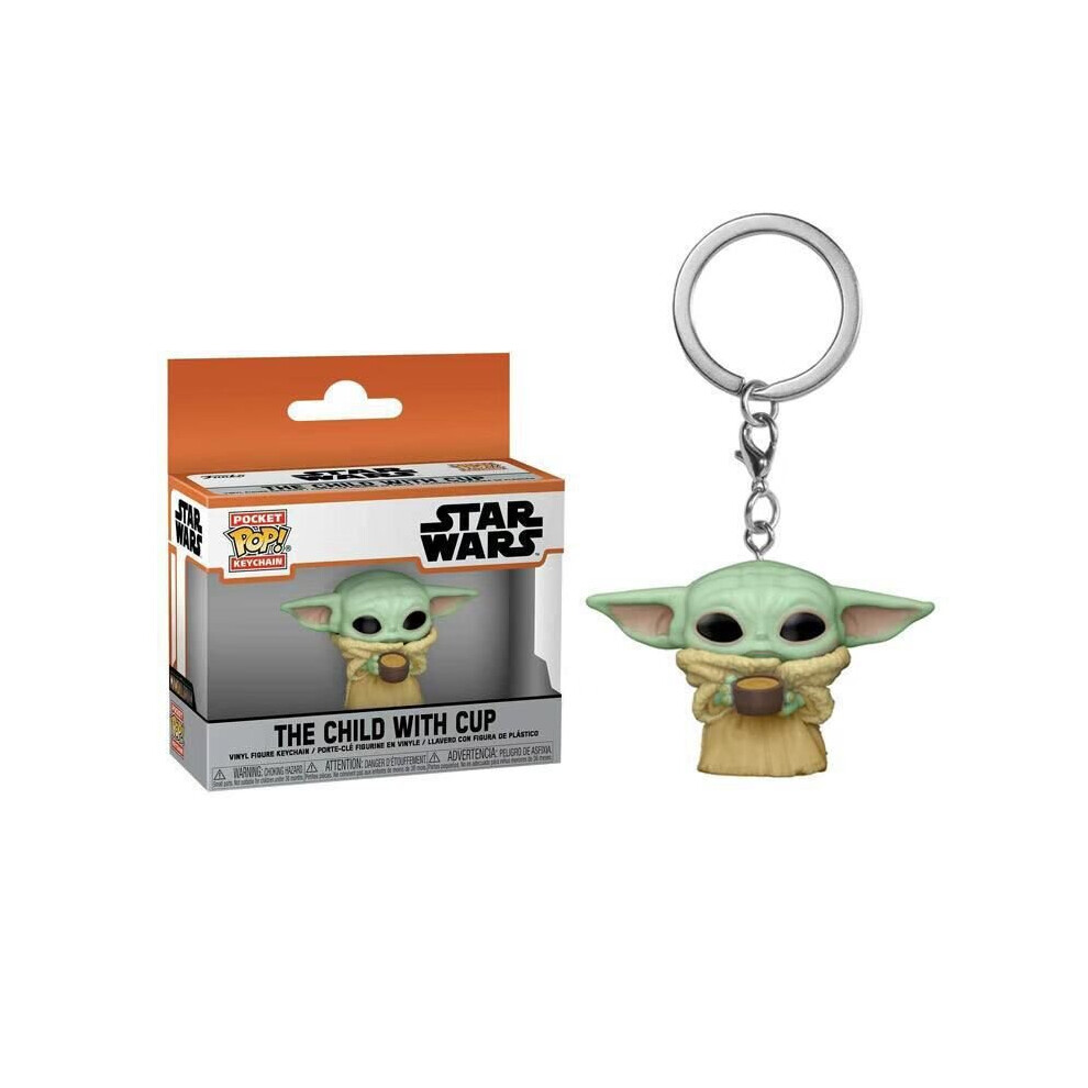 (Yoda Water Cup) Keychain Wars Star Pop Keyring Darth Vader Yoda Figure R2d2