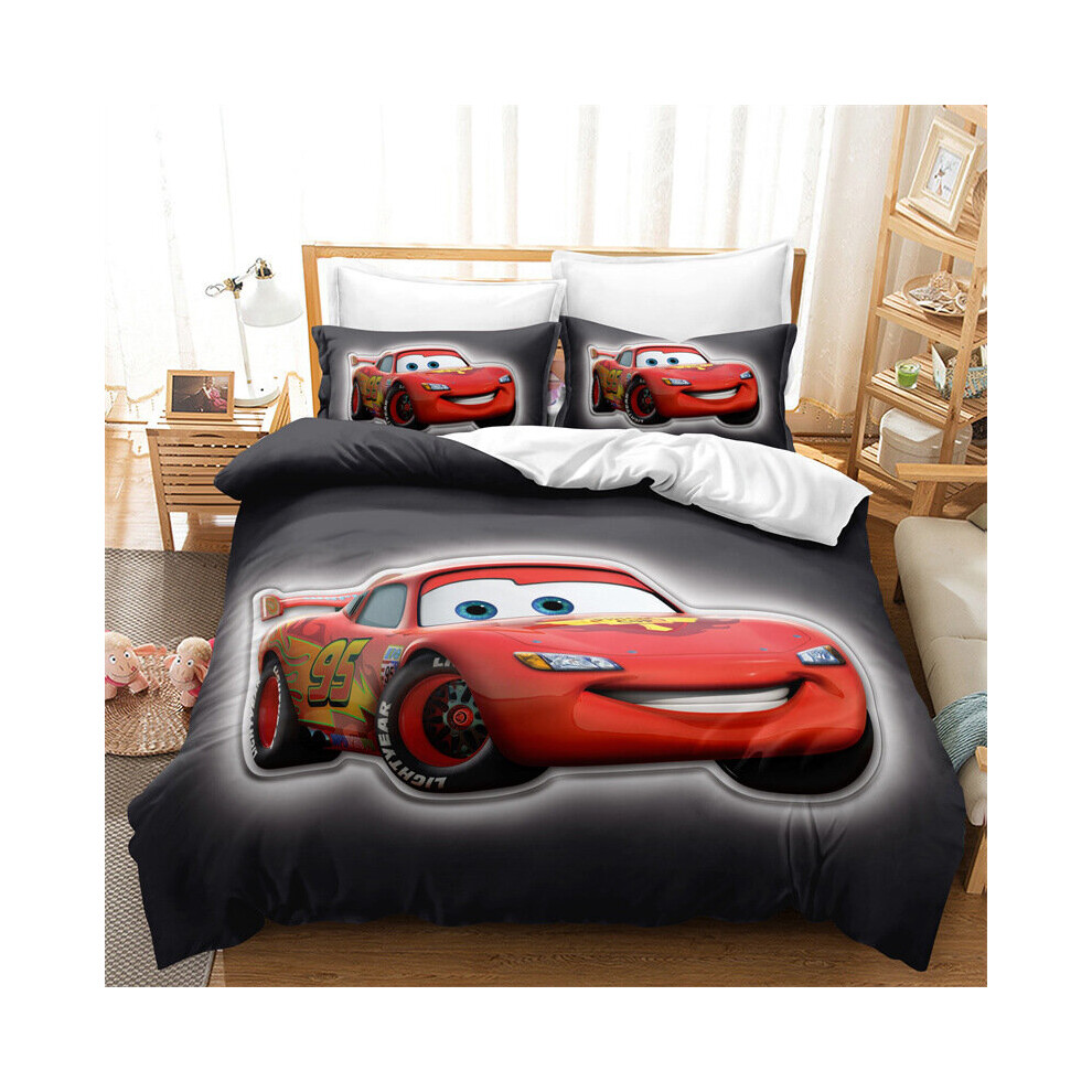 (Style 02, King (87''*94'')/3PCS) Cars Print Bedding Single Double King Duvet Cover