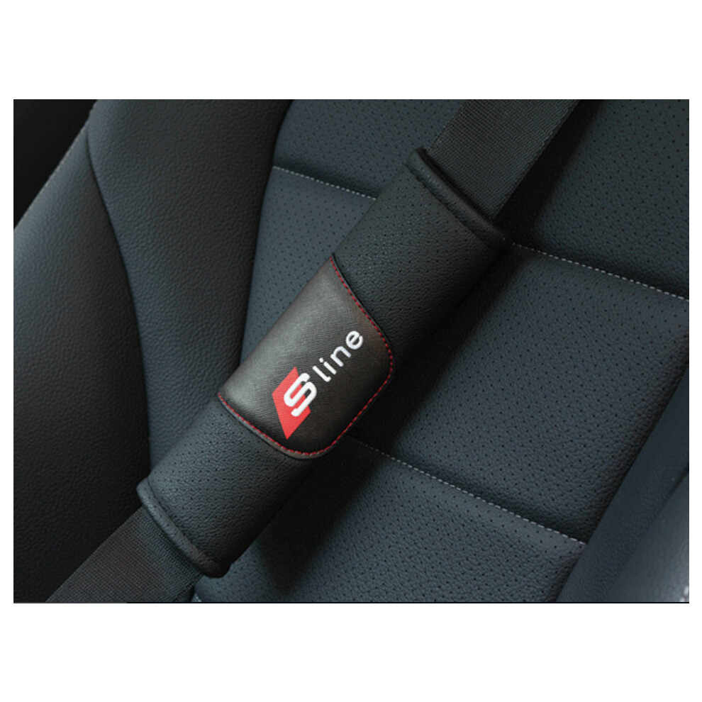 2Pcs Car Seat Belt Shoulder Cushion Cover Pad Fit For Sline Black 5601103436366