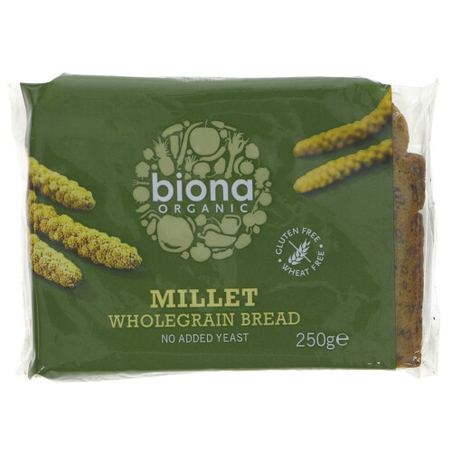 Biona Millet Bread - Organic 250g ( Pack of 6 ) 1