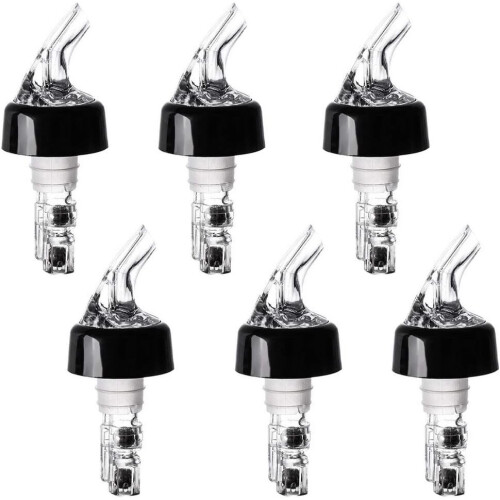 6 Pack Measuring Bottle Pourers 1oz/30ml Automatic Wine Bottle Pourers 1