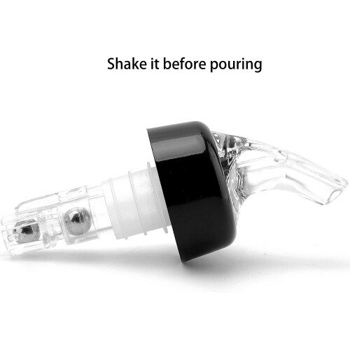 12-Pack Automatic Measuring Bottle Pourers, 1oz Waterproof Bar Spout, Black 2