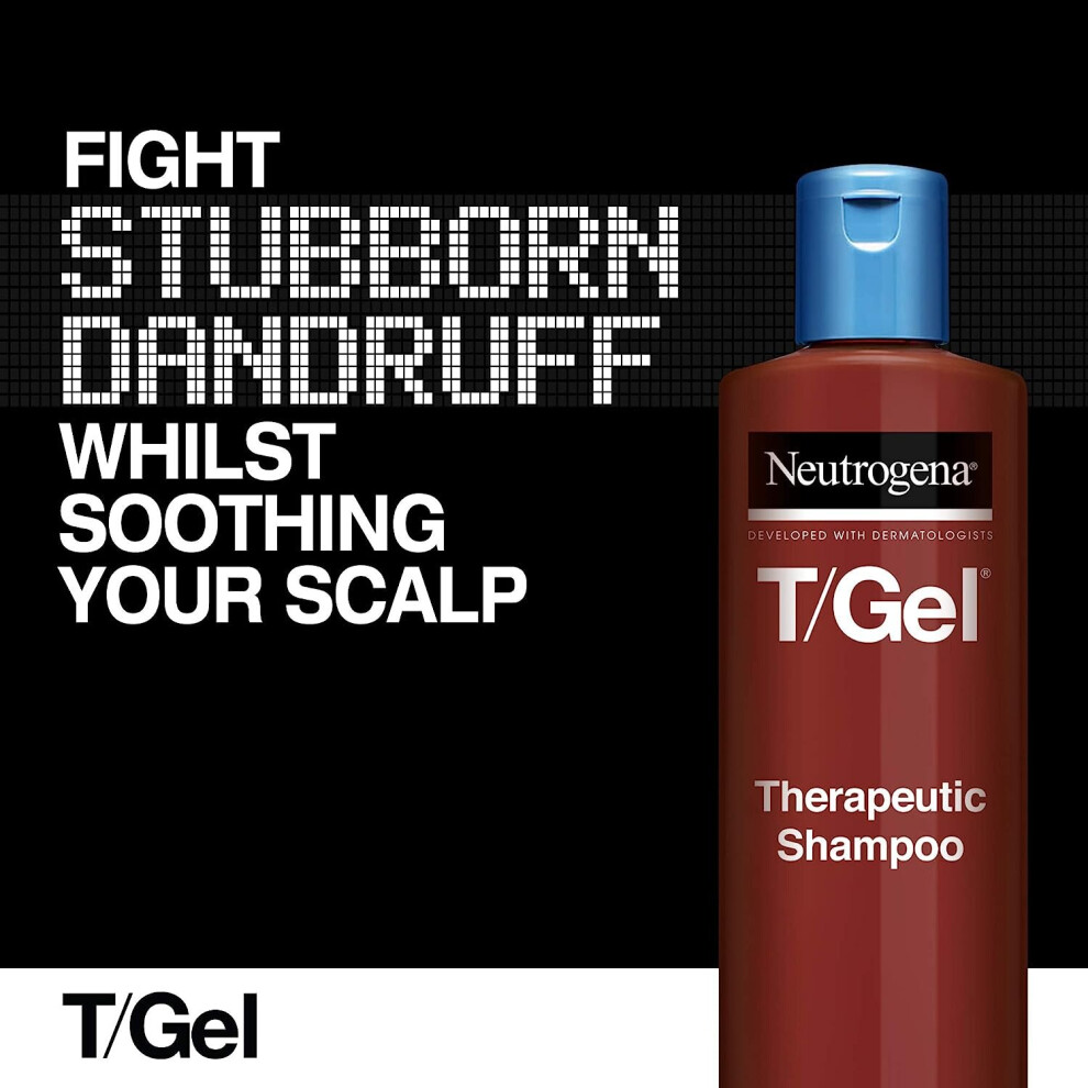 Neutrogena T/Gel Therapeutic Shampoo Treatment for Itchy Scalp and Dandruff, Fresh rain,250 ml