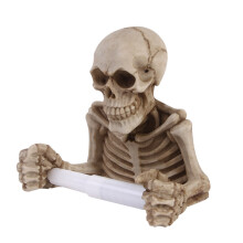 Skull Toilet Paper Holder Wall Mounted Organizer