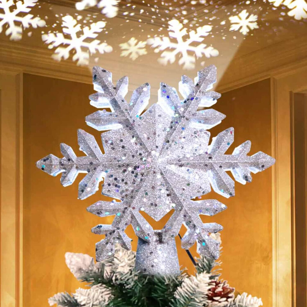 Christmas Tree Topper with Magic Twirled Snowflake Tree Topper