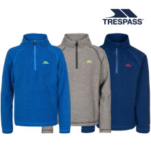 (7-8 Years, Black) Trespass Boys 1/2 Zip Fleece Pullover Top Keynote