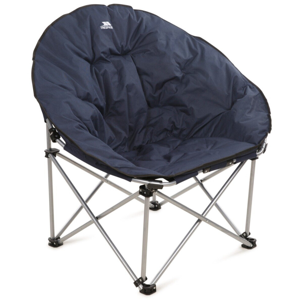 (EACH, Navy) Trespass Folding Moon Chair Cushioned Seat Tycho