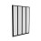 NES Home Nes Home 1100mm Width 4 Fold Bath Shower Screen Matt Black Frame 5
