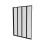 NES Home Nes Home 1100mm Width 4 Fold Bath Shower Screen Matt Black Frame 6