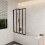 NES Home Nes Home 1100mm Width 4 Fold Bath Shower Screen Matt Black Frame 1
