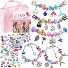 Bracelet Making Kit for Girls, 85PCs Charm Bracelets Kit with Beads