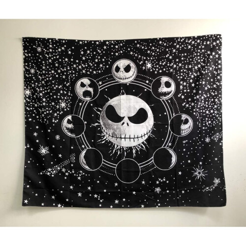Nightmare Before Christmas Tapestry Wall Hanging Starry Night Sky Gift 1