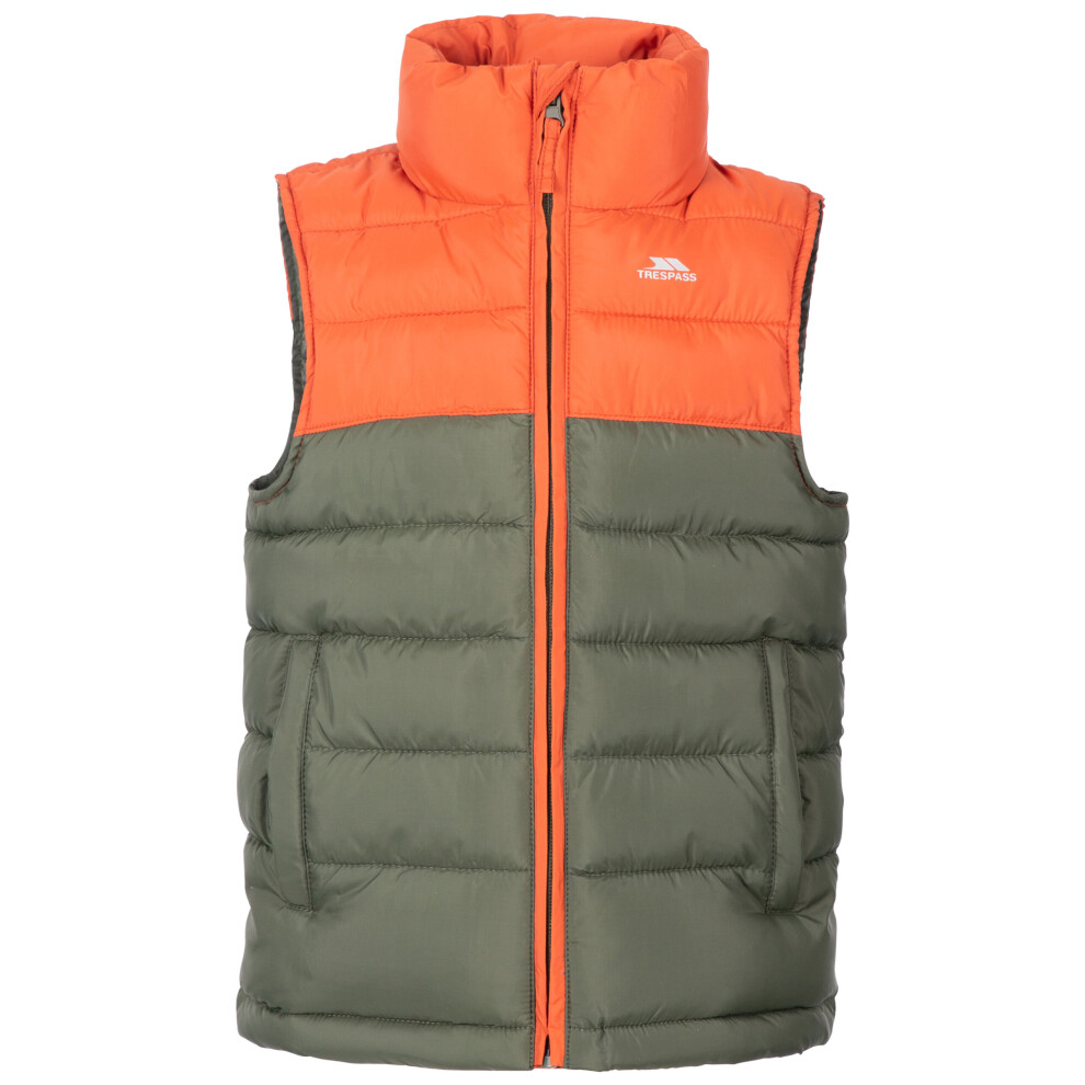 (3-4 Years, Burnt Orange) Trespass Kids Padded Gilet Bodywarmer Oskar