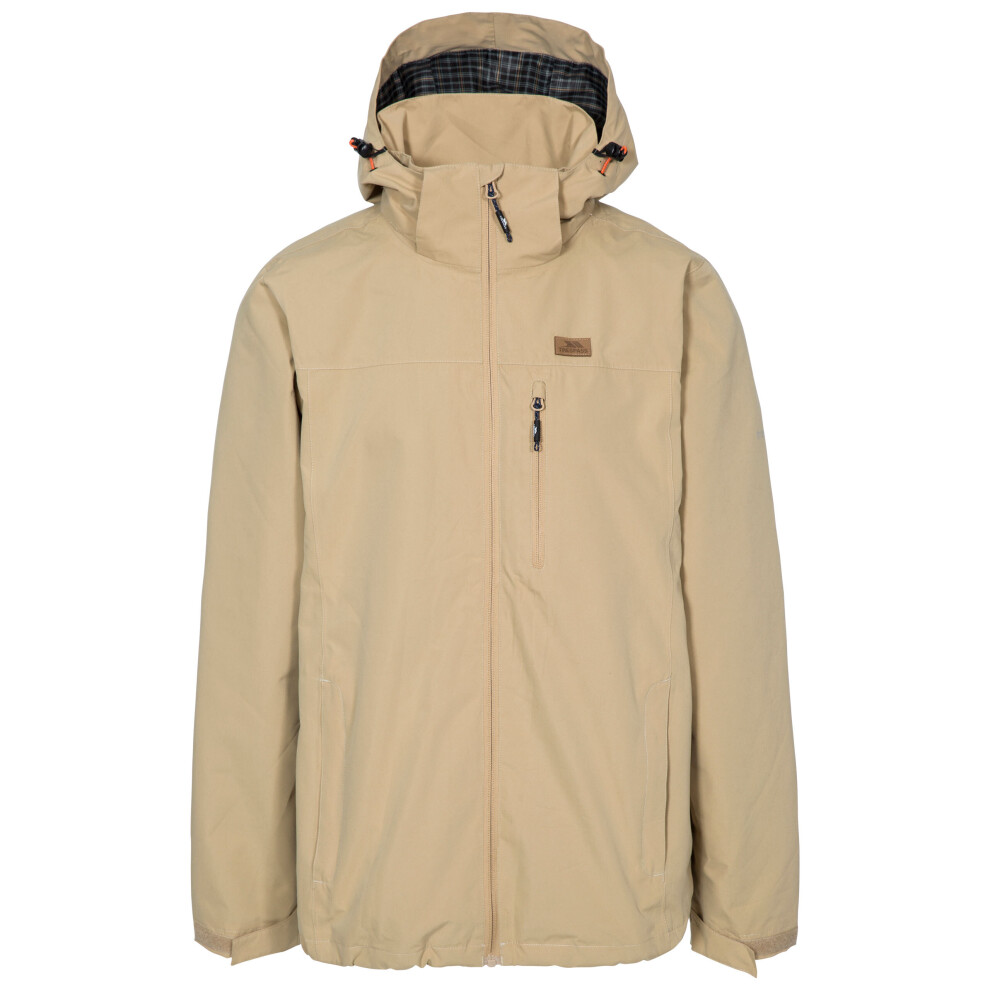 Trespass (S, Tan) Mens Waterproof Jacket With Hood Weir Brown