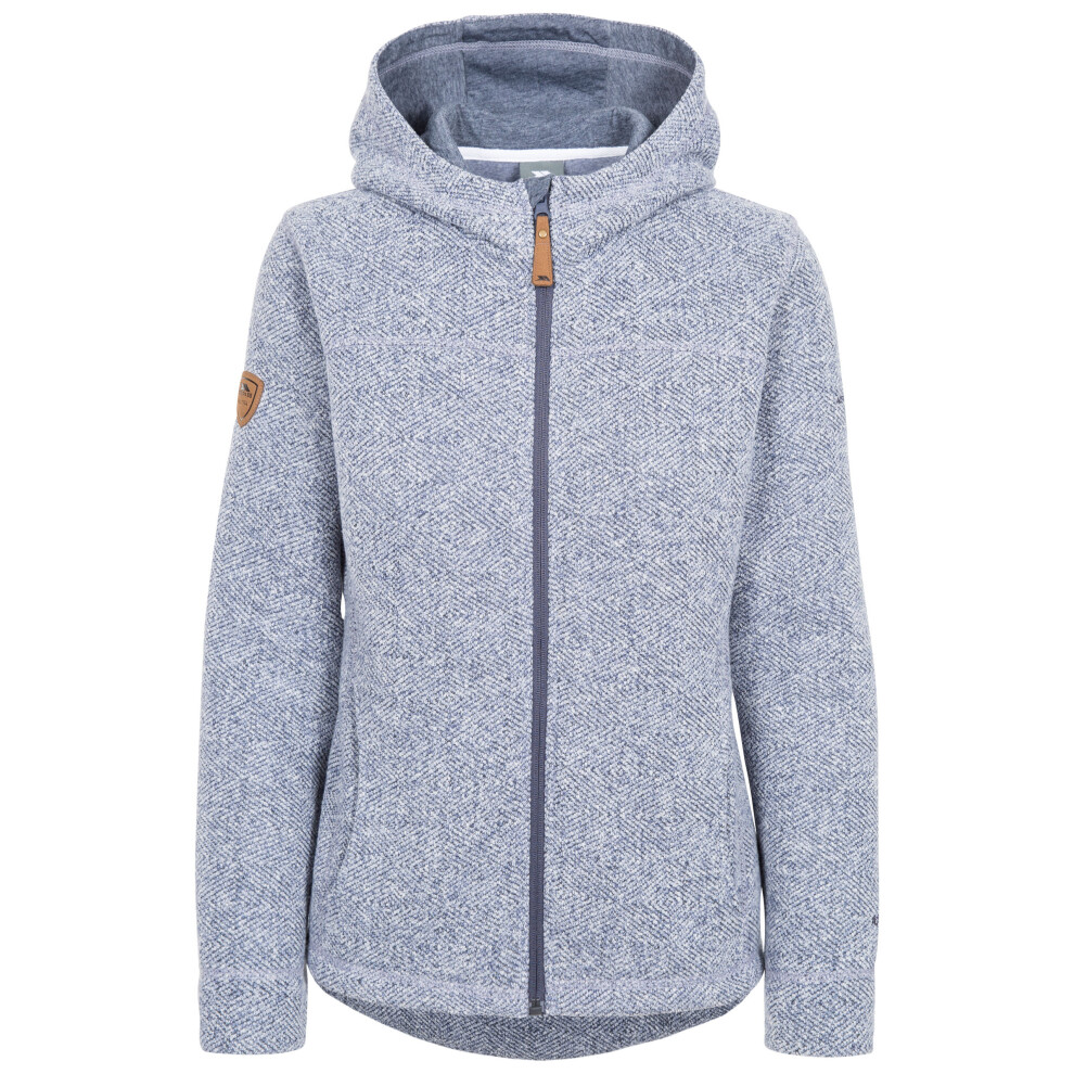 (6, Denim Blue) Trespass Womens Hoodie Fleece Jacket Zip Reserve C