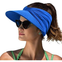 Sun Hat Women Sun Beach Visor Cap UV Protection with Wide Brim for Sports Beach Golf Hiking
