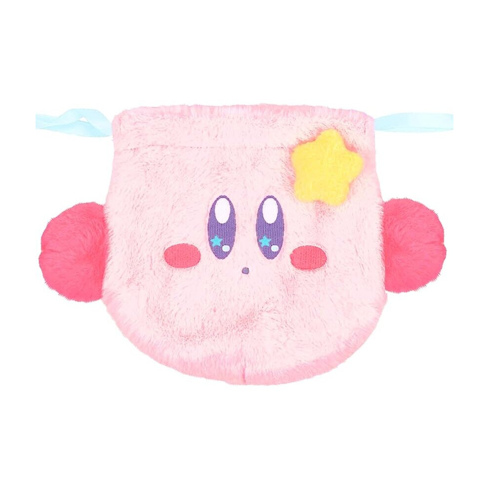 Tianfu Pink Star Plush Drawstring Plushie Kawaii Bag Travel Purse Makeup Cosmetic Storage Bags Organizer