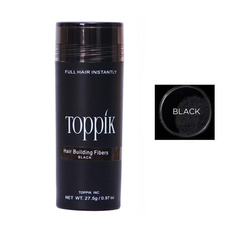 (Black, 1pcs) Newest 1/2Pcs Hair Loss Building Fiber Powder Hair Thickening Powder Hair Fiber Hair Care for Women Men