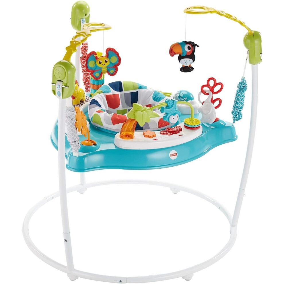 Fisher-Price Color Climbers Jumperoo, Freestanding Bouncing Baby Activity Center with Lights, Music and Toys