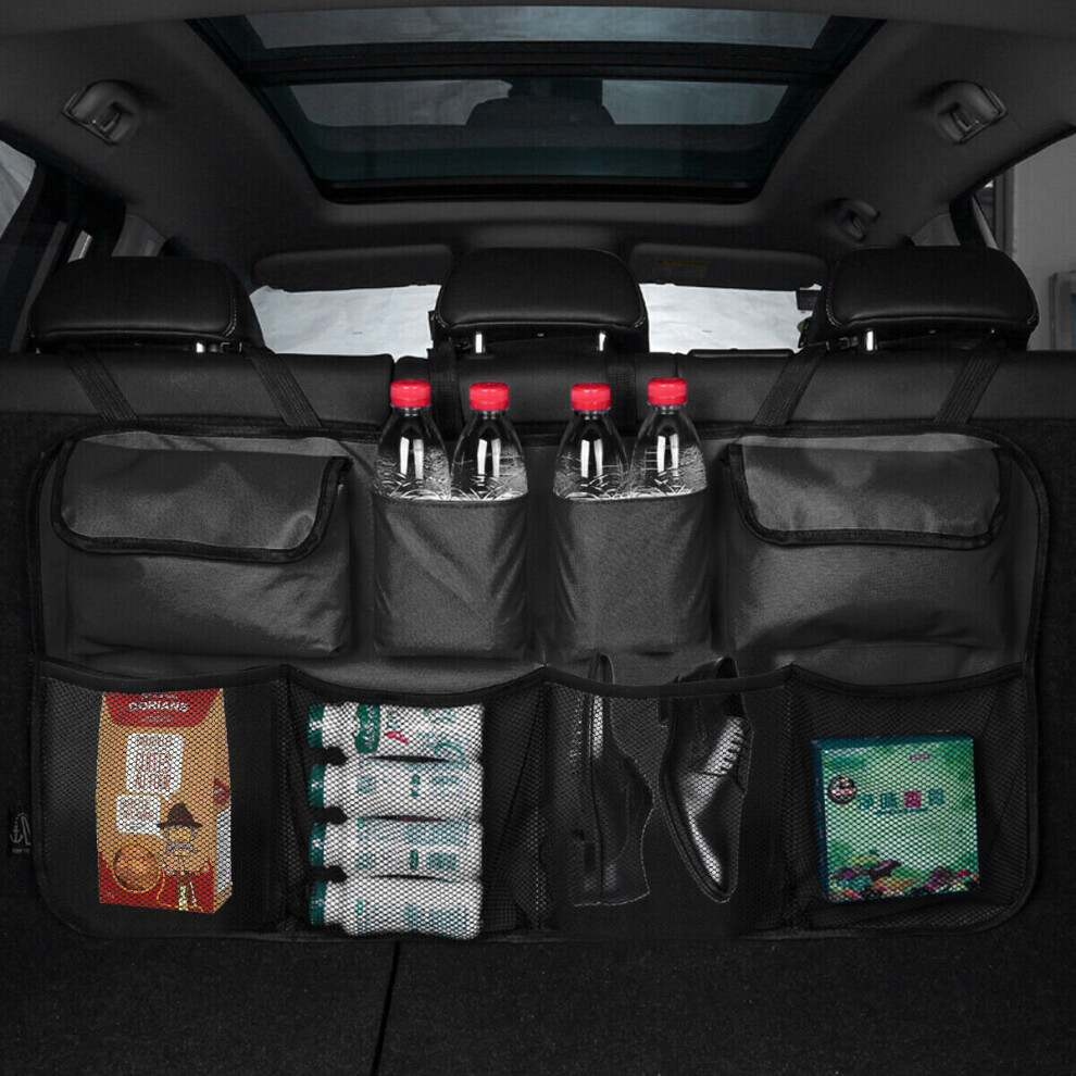 8 Pocket Car Boot Organiser Tidy Back Seat Storage Hanging Accessories Black 5061021761740
