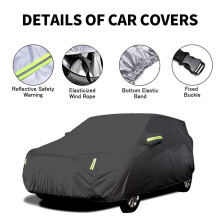 (3L 470*180*150CM) Universal Full Car Cover Waterproof Protector UV Resistant