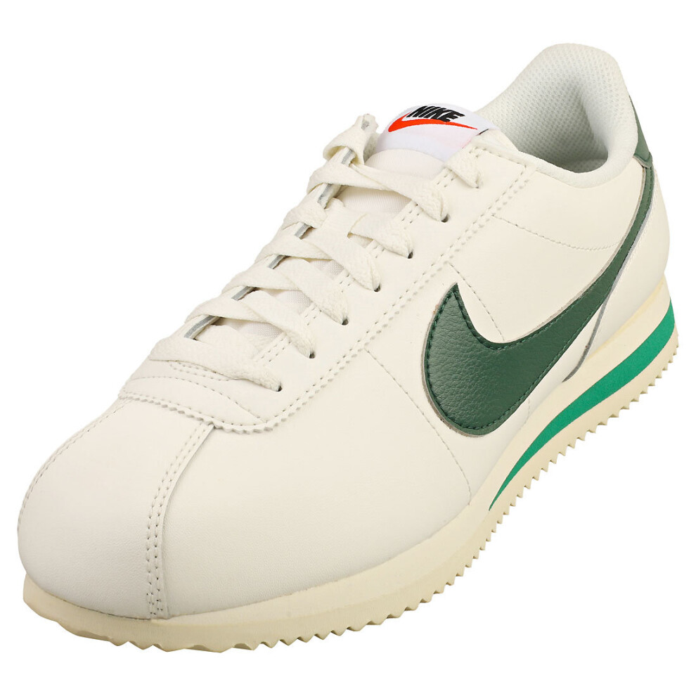 (5.5) Nike Cortez Womens Fashion Trainers in Sail Green Malachite