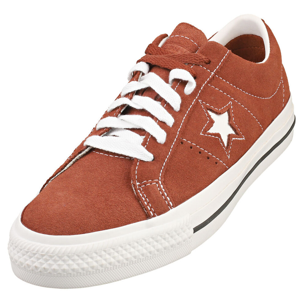 (8) Converse One Star Pro Ox Mens Fashion Trainers in Red Oak White