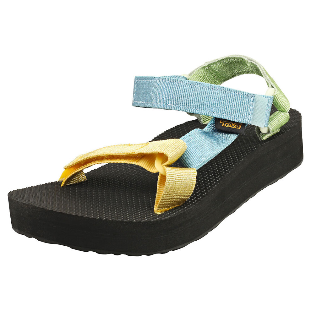 (4) Teva Midform Universal Womens Walking Sandals in Metallic Blue Multi