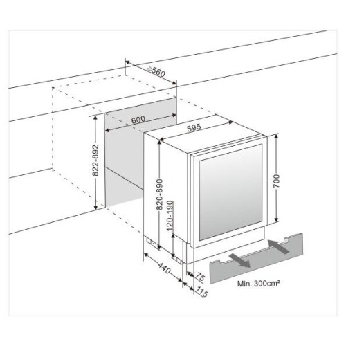 mQuvée - Built-in beer cooler / beverage cooler - BeerServer 60 Anthracite Black 2