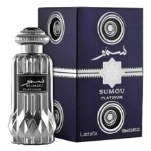 Lattafa Sumou Platinum Eau de Parfum Spray para unisex 3.4 onzas