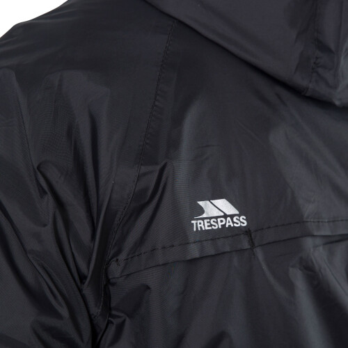 Trespass (M, Black) Trespass Adults Waterproof Jacket Packaway Qikpac 1