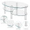Costway 3-Tire Modern Oval Tea Table Side Table Tempered Glass Coffee Table 6