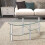 Costway 3-Tire Modern Oval Tea Table Side Table Tempered Glass Coffee Table 3
