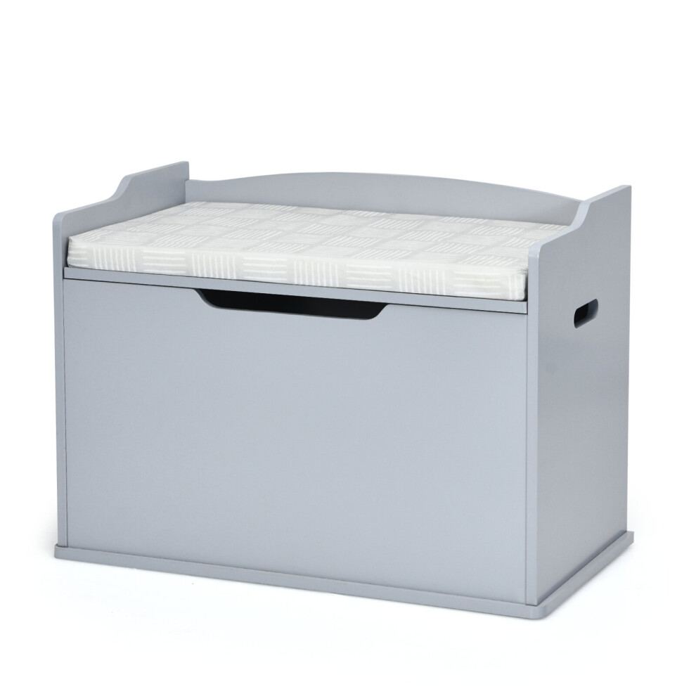 2-in-1 Modern Flip-top Storage Chest Wood Toy Box Bench Organiser Unit