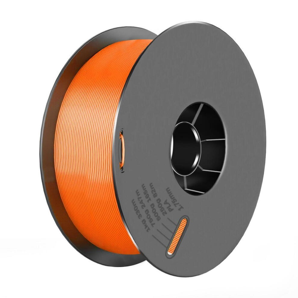 (Orange) 1.75mm PLA Filament 1KG White/Black/Grey/Red/Blue/Yellow/Green/Orange 8 Color for 3D Printer