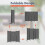 Costway 4-Panel Room Divider 173cm Folding Privacy Screen Portable Divider 6