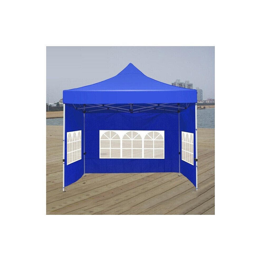 (Blue) 3x4m 3 Side Wall Gazebo Tent Cover Waterproof  Marquee Party Wedding Sunshade Shelter Camping Tent with Window