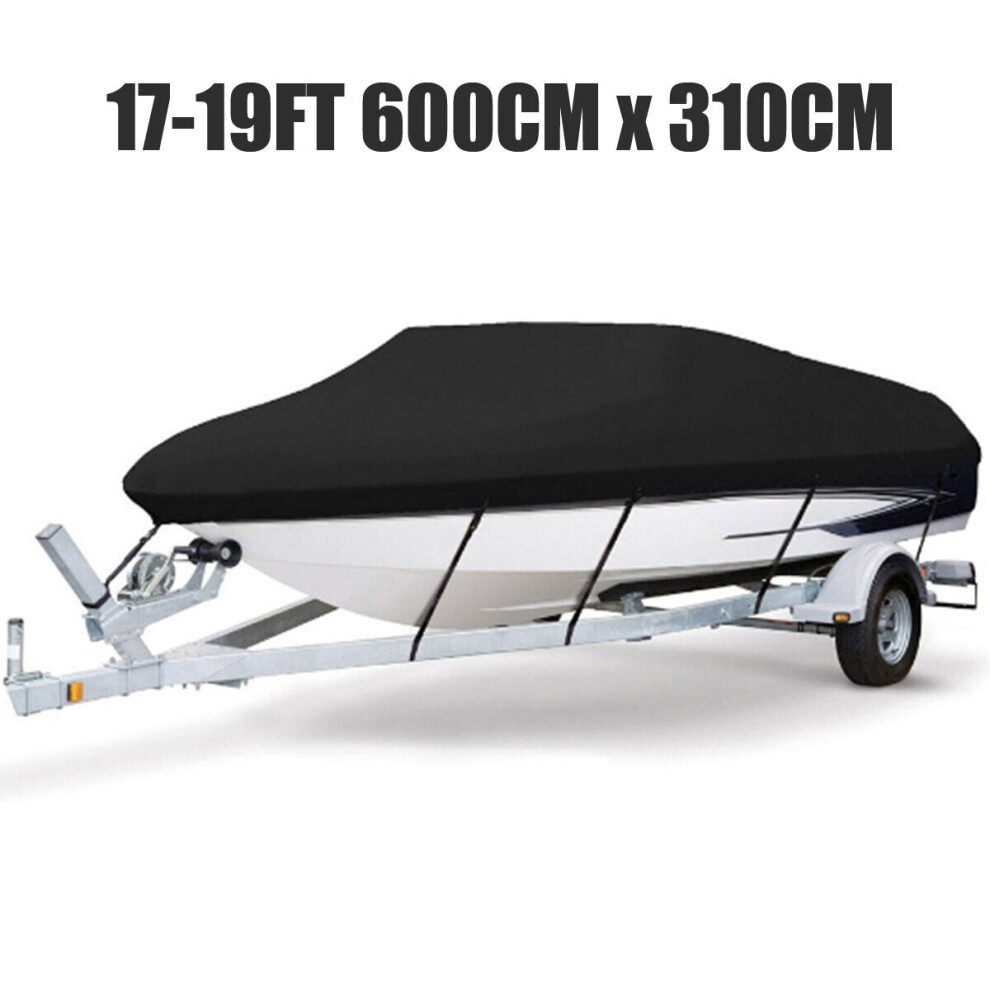 (17-19ft) 11-22ft Barco Boat Cover Anti-UV Waterproof Heavy Duty 210D Marine Protector Trailerable Canvas Boat Accessories