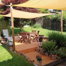 2.5Meters Waterproof Square Large Sun Shade Sail Oxford Canopy For Outdoor Patio Garden Plant Protection Awning Use