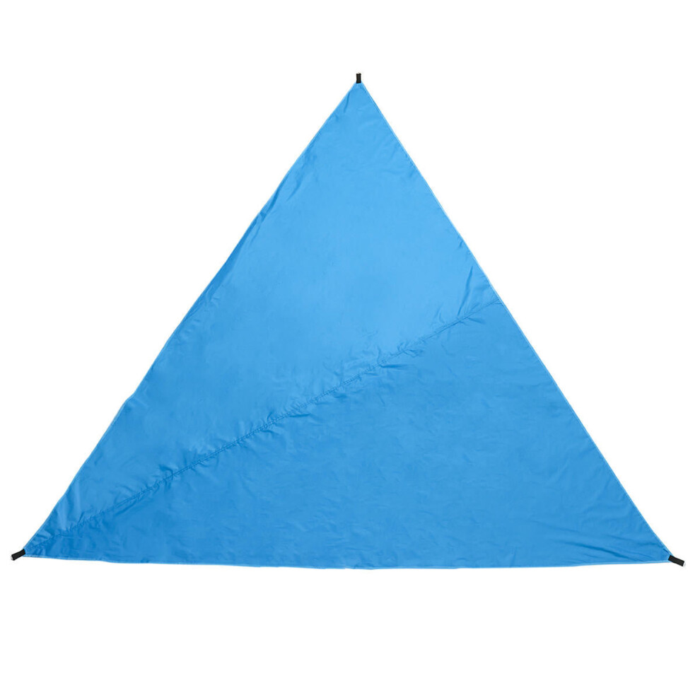 (Blue) 3m Triangular Waterproof Tent Sunshade Garden Patio Awning Canopy Sun Shelter