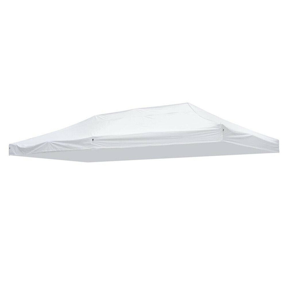 (White) 10x20ft Canopy Top Cover Replacement Tent Patio Gazebo 420D UV Sunscreen Sunshade