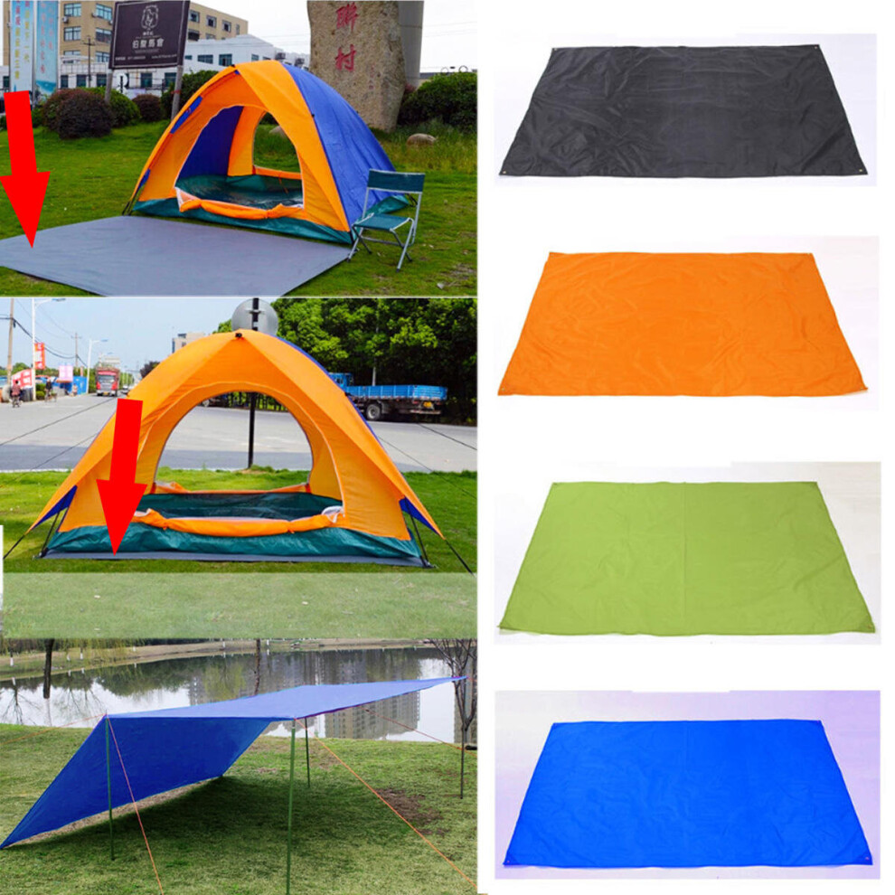 (Green) 210x300cm Outdoor Camping Tent Sunshade Rain Sun UV Beach Canopy Awning Shelter Beach Picnic Mat Ground Pad