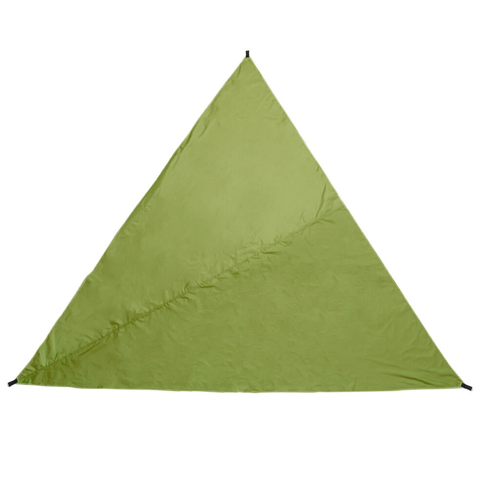 (Tan) 3m Triangular Waterproof Tent Sunshade Garden Patio Awning Canopy Sun Shelter